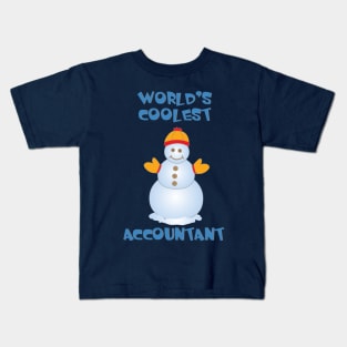 Coolest Accountant Snowman Kids T-Shirt